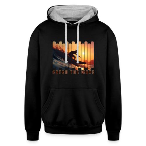 Surfing: Catch the Wave - Unisex Contrast Hoodie