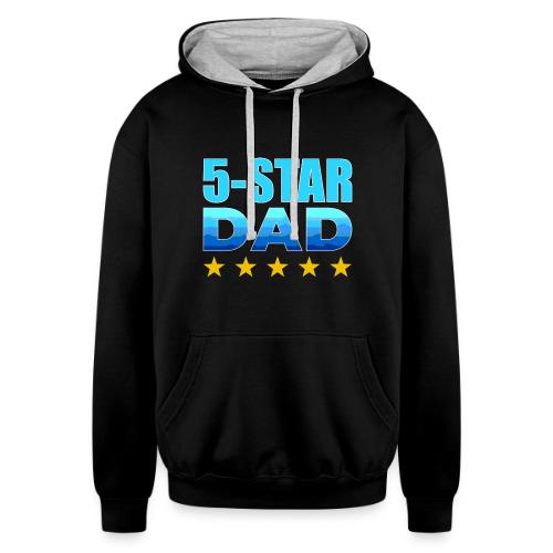 Five Stars Dad - Unisex Contrast Hoodie
