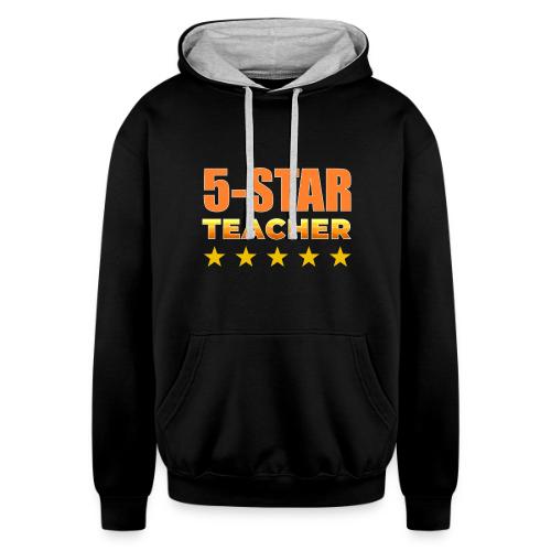 Five-Star Teacher - Unisex Contrast Hoodie