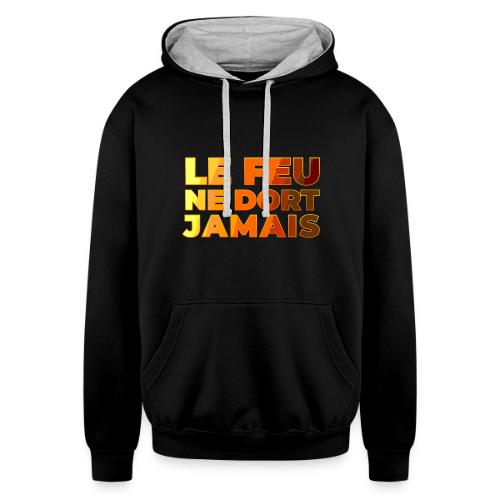 Fire never sleeps - Unisex Contrast Hoodie