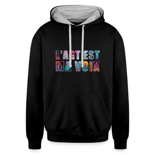 Art is my voice - Unisex Contrast Hoodie