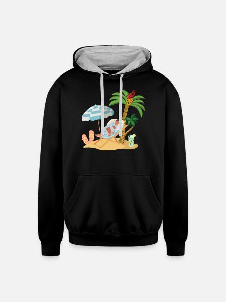 Rest - Unisex Contrast Hoodie - black/heather gray