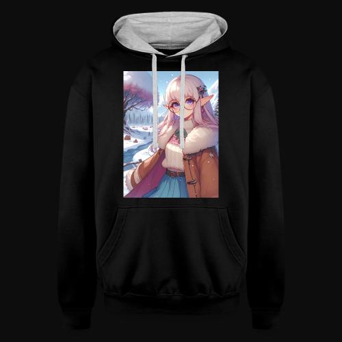 winter elf - Unisex Contrast Hoodie