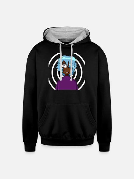 Contrast - Unisex Contrast Hoodie - black/heather gray