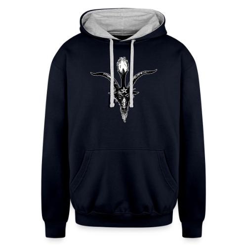 Eliphas Levi's Baphomet Head - Unisex Contrast Hoodie