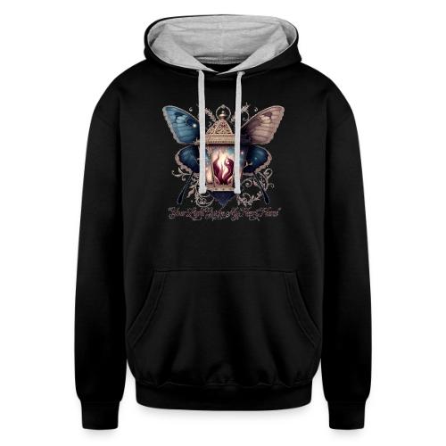 Guiding Light Eternal Flame Lantern Romance Gifts - Unisex Contrast Hoodie