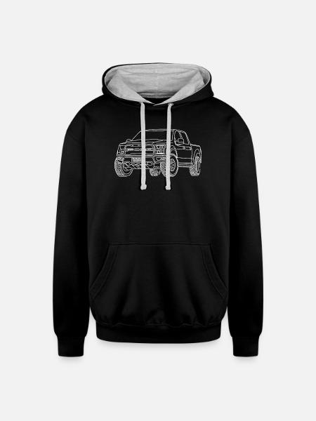 F150 Raptor - Unisex Contrast Hoodie - black/heather gray