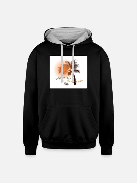 page 6 - Unisex Contrast Hoodie - black/heather gray