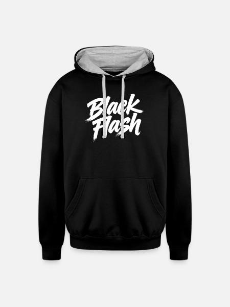 Black flash - Unisex Contrast Hoodie - black/heather gray