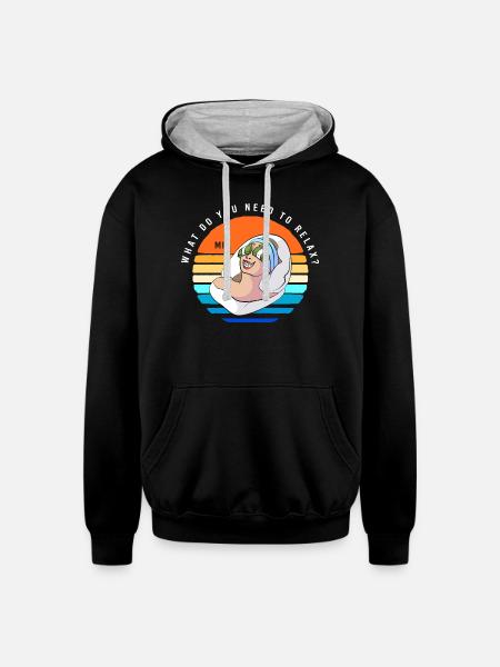 Money Meme Business Wealth - Unisex Contrast Hoodie - black/heather gray