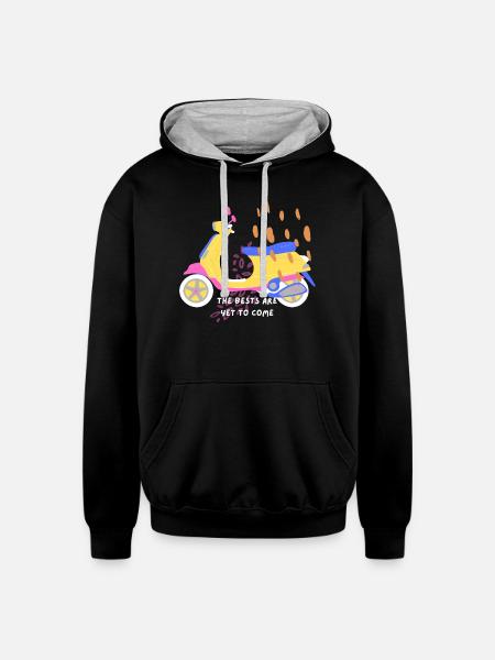 The_Bests_Are_Yet_To_Come - Unisex Contrast Hoodie - black/heather gray