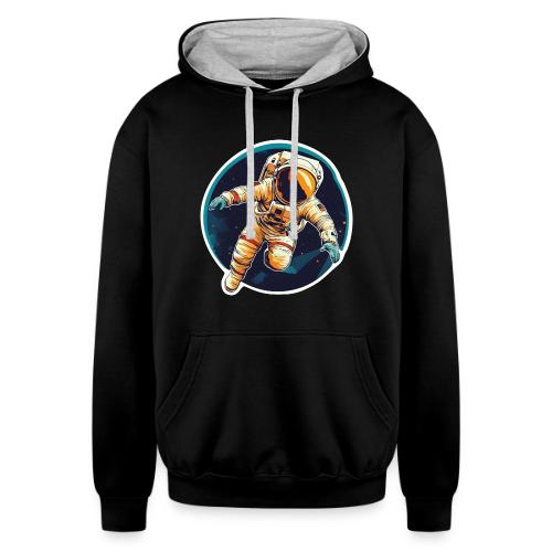 Astronaut: Dream, explore, discover! - Unisex Contrast Hoodie