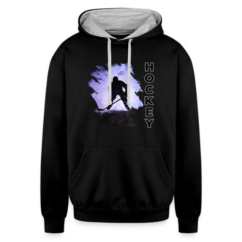 Hockey Charge - Unisex Contrast Hoodie