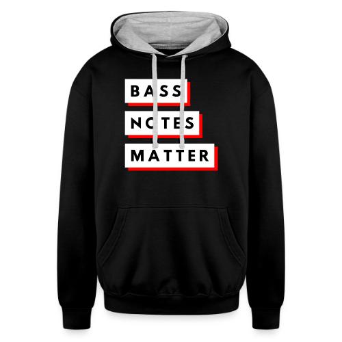 Bass Notes Matter Red - Unisex Contrast Hoodie
