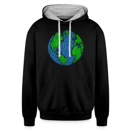 Global PEACE Sphere - Unisex Contrast Hoodie