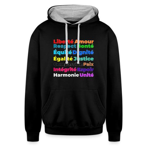 Words of Light - Unisex Contrast Hoodie