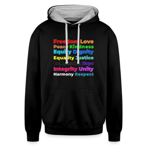 Words of Light - Unisex Contrast Hoodie