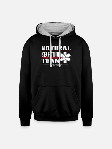 Paramedic Tshirt - Unisex Contrast Hoodie - black/heather gray