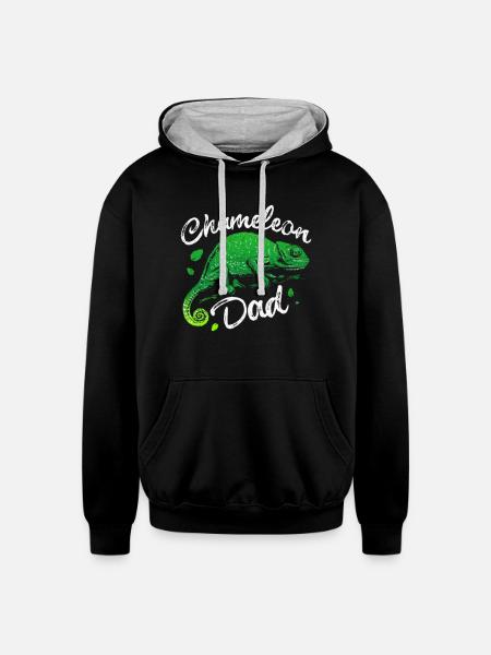 Chameleon - Unisex Contrast Hoodie - black/heather gray