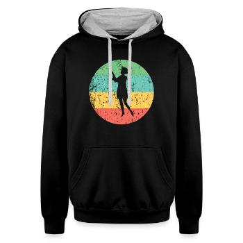 Nursing Nurse - Unisex Contrast Hoodie - black/heather gray - Front