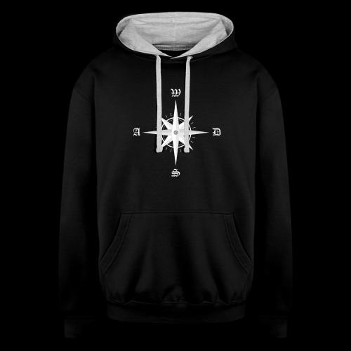 WASD Compass - Unisex Contrast Hoodie