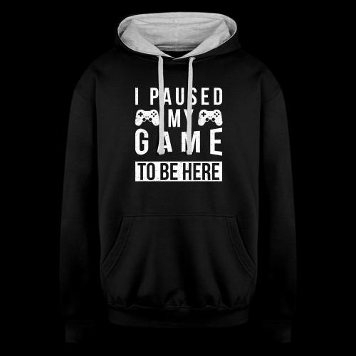 Two Controller I Paused My Game For You - Unisex Contrast Hoodie
