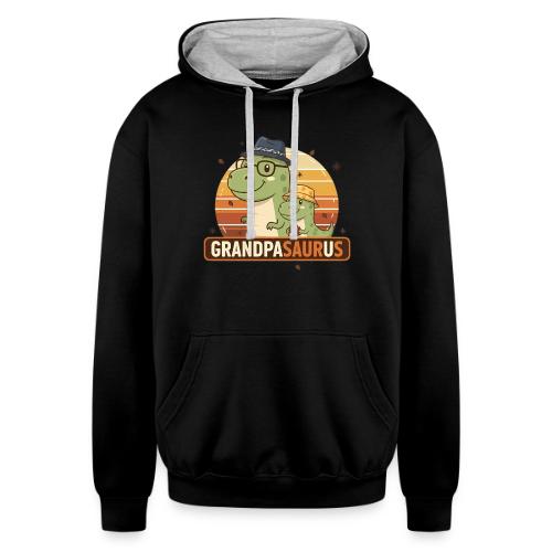 GrandpaSaurus Sunset Duo - Unisex Contrast Hoodie