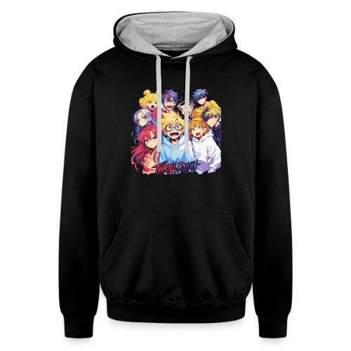 Thrill Rush Anime Squad Streetwear - Unisex Contrast Hoodie