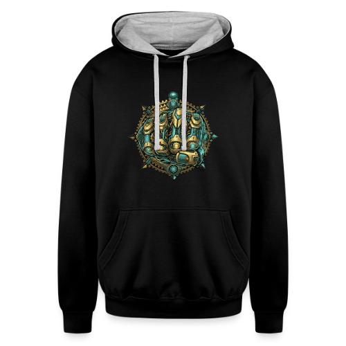 Cyberpunk Power Robot Hand - Unisex Contrast Hoodie