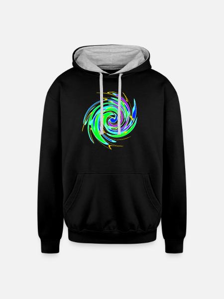 Where's the Purple? - Unisex Contrast Hoodie - black/heather gray