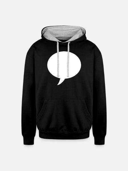 Bubble - Unisex Contrast Hoodie - black/heather gray