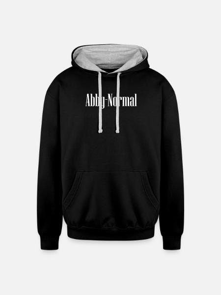 Abby Normal - Unisex Contrast Hoodie - black/heather gray