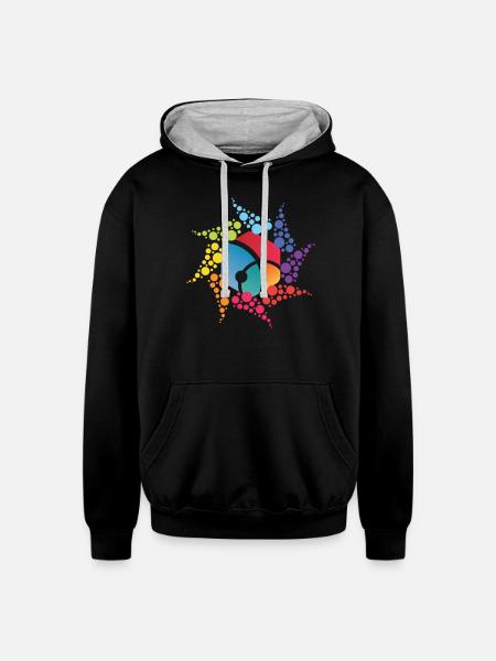 Great - Unisex Contrast Hoodie - black/heather gray