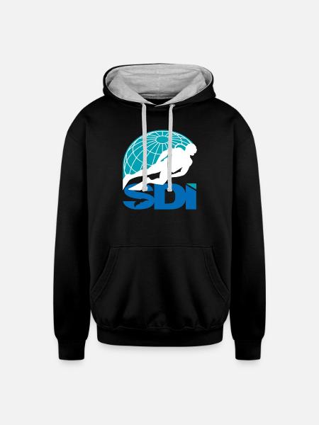 Scuba Diving - Unisex Contrast Hoodie - black/heather gray