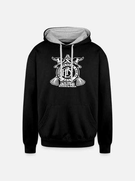 Broom Flyers - Unisex Contrast Hoodie - black/heather gray