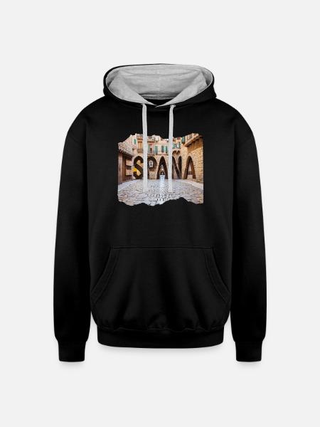 ESPAÑA 24 16 - Unisex Contrast Hoodie - black/heather gray