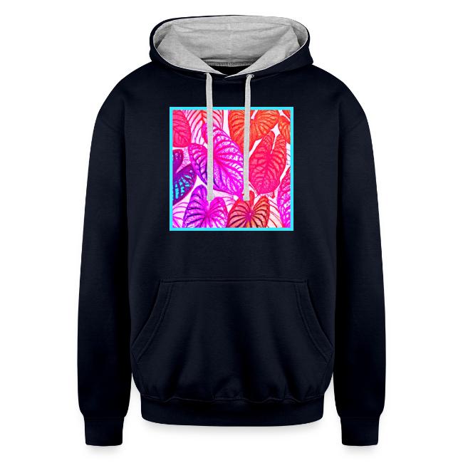 Color Burst Leaves Neon Elegance