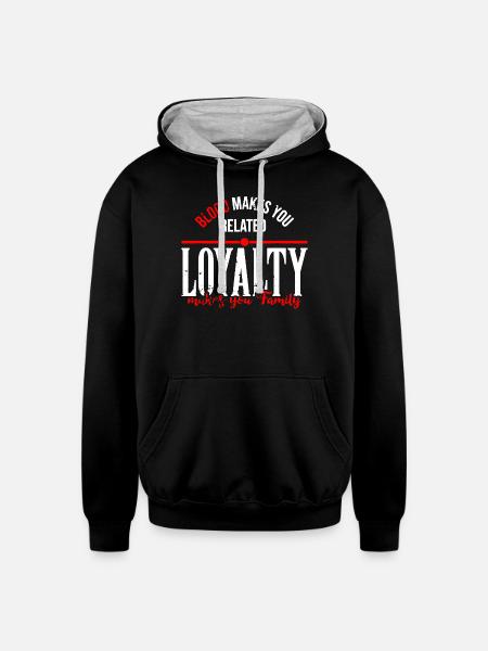 Makes Family - Unisex Contrast Hoodie - black/heather gray