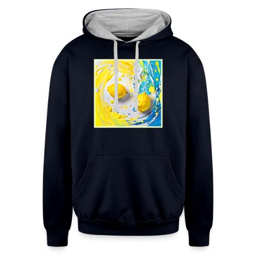 Lemons in a Splash - Unisex Contrast Hoodie