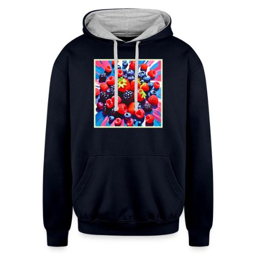 Berrylicious Burst Delight - Unisex Contrast Hoodie