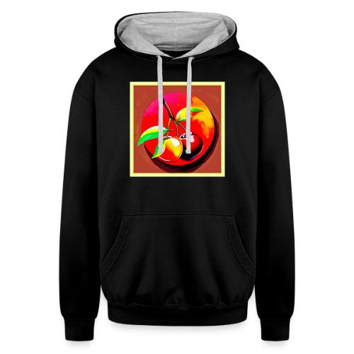 Vibrant Cherry Duo - Unisex Contrast Hoodie
