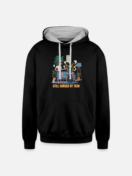 Snake Commands Not Recognized - Unisex Contrast Hoodie - black/heather gray