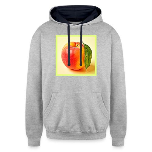 Feel the Fresh Peach Summer Vibe Design - Unisex Contrast Hoodie