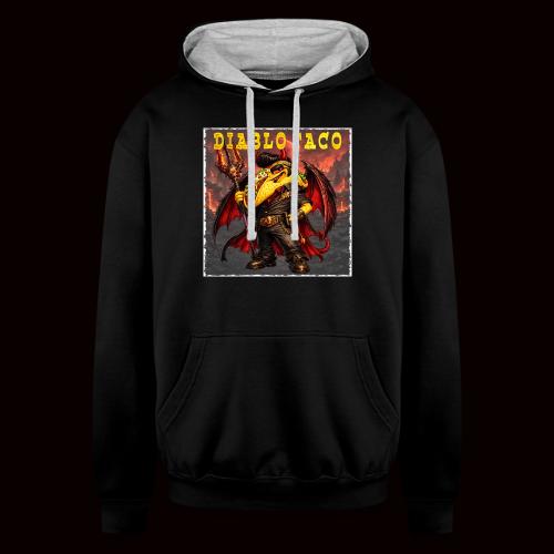 The Diablo Taco Spicy Demon Character - Unisex Contrast Hoodie