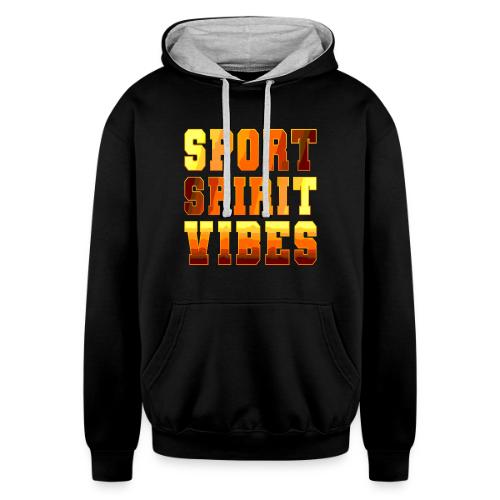 Sport Spirit Vibes Gradient - Unisex Contrast Hoodie