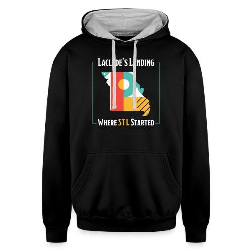 Laclede's Landing Where STL Started - Unisex Contrast Hoodie