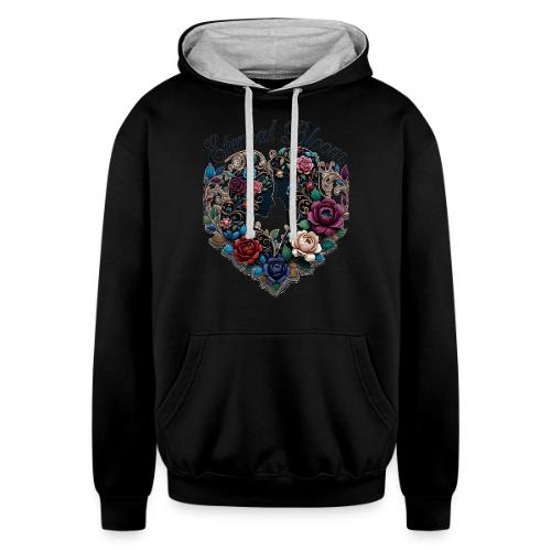 Eternal Bloom Embrace T-Shirt - Unisex Contrast Hoodie