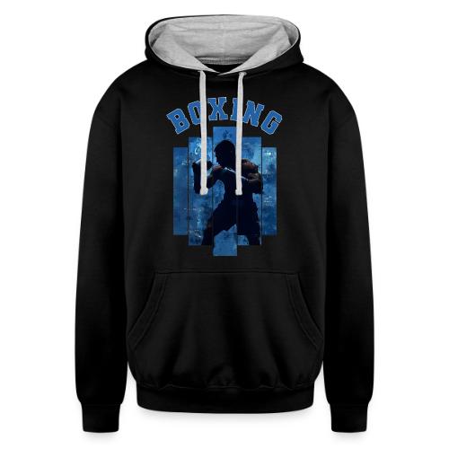 Boxing Never Stops - Unisex Contrast Hoodie