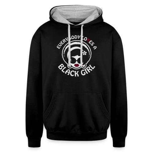 Everybody Loves A Black Girl - Version 1 Reverse - Unisex Contrast Hoodie