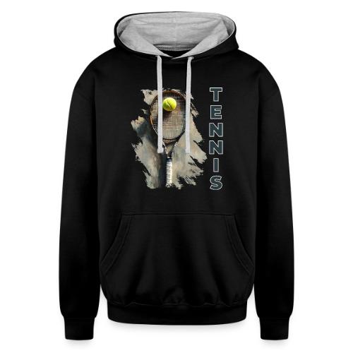 Tennis Power Play - Unisex Contrast Hoodie